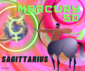 Mercury stations direct in Sagittarius