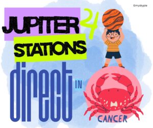 Jupiter stations direct in Cancer